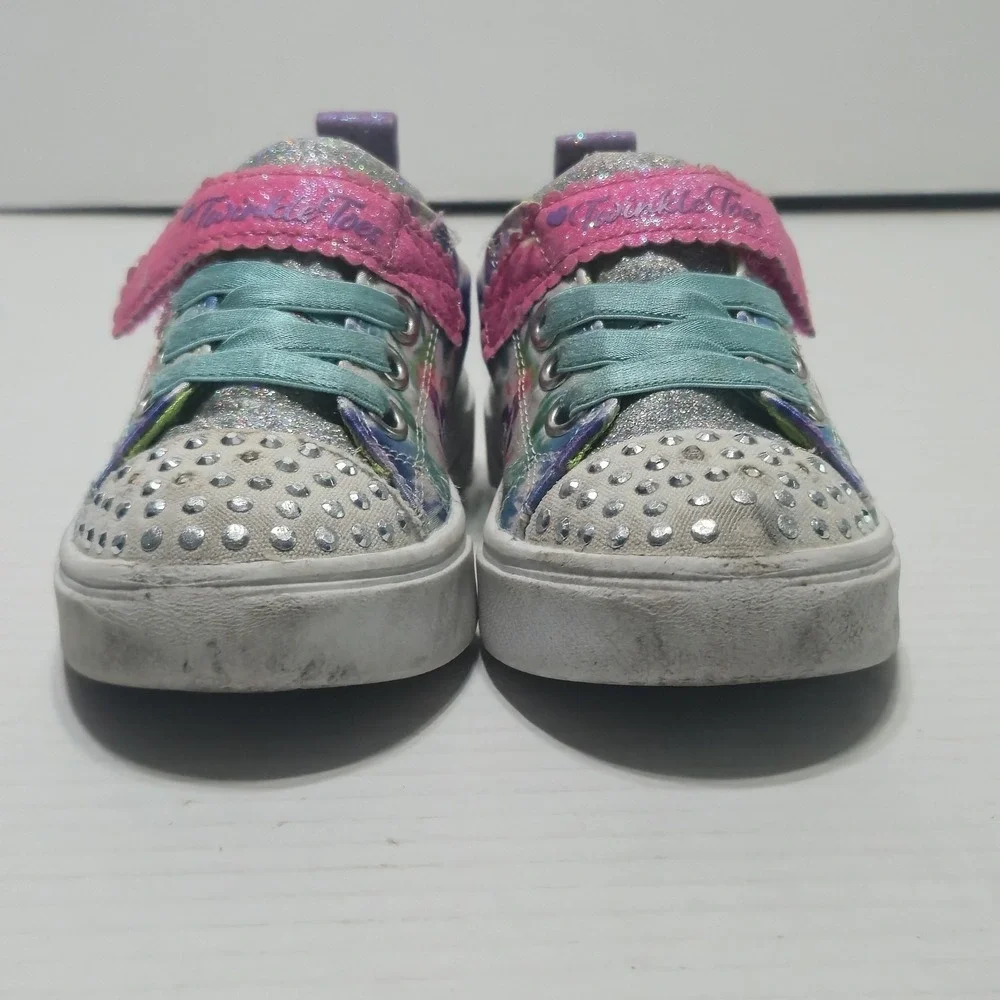 Twinkle Toes Light-Up Skechers Tie-Dye Shoes Strap Sneakers Girls‎ Sz 7 314841N